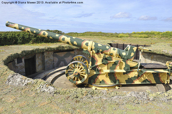 Batterie Dollman Guernsey Island Picture Board by Diana Mower