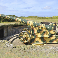 Buy canvas prints of Batterie Dollman Guernsey Island by Diana Mower