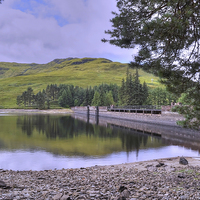 Buy canvas prints of Loch Arklet Dam Scotland by Diana Mower
