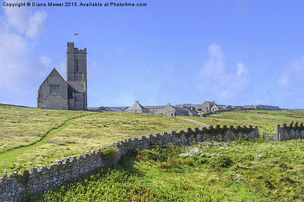 St Helena’s Church Lundy  Island  Picture Board by Diana Mower