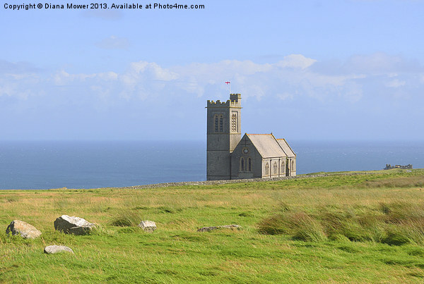 St Helena’s Church Lundy  Island  Picture Board by Diana Mower