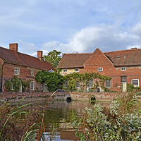 Buy canvas prints of Flatford Mill river Stour, by Diana Mower