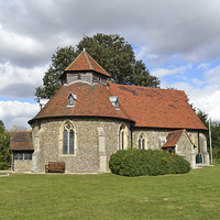 Buy canvas prints of Little  Maplestead Church Essex by Diana Mower