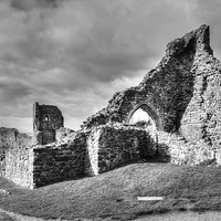 Buy canvas prints of Hastings Castle East Sussex by Diana Mower