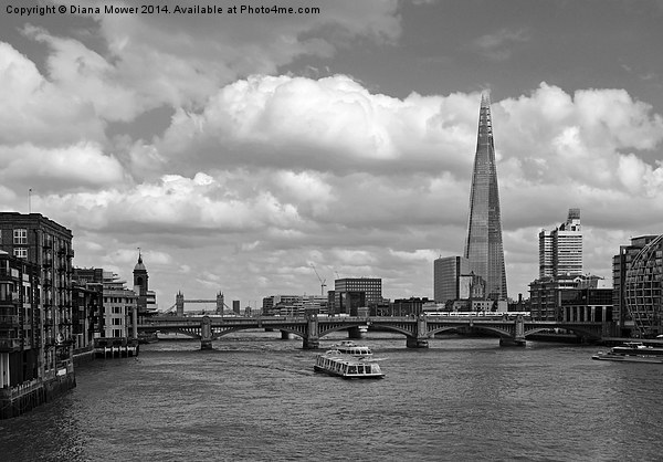 Thames View London skyline Picture Board by Diana Mower