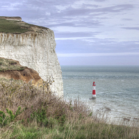 Buy canvas prints of Beachy Head Lighthouse East Sussex by Diana Mower