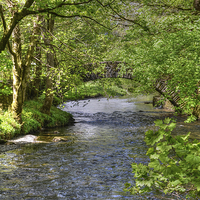 Buy canvas prints of Ambleside River Cumbria  by Diana Mower