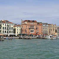 Buy canvas prints of Venice Waterfront Italy by Diana Mower