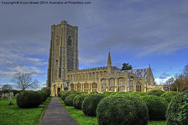 Lavenham Church Suffolk Picture Board by Diana Mower