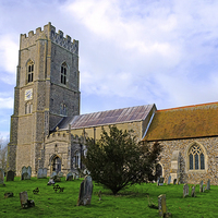 Buy canvas prints of Kersey Church by Diana Mower