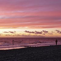 Buy canvas prints of Borth Sunset by Diana Mower