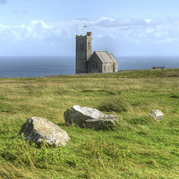Buy canvas prints of Lundy Church by Diana Mower