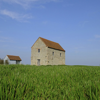 Buy canvas prints of St Peter on the Wall Bradwell by Diana Mower