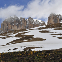 Buy canvas prints of The Dolomites by Diana Mower