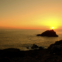 Buy canvas prints of Crantock Bay Sunset by Diana Mower