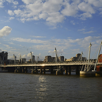Buy canvas prints of Jubilee Bridge London by Diana Mower
