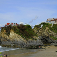 Buy canvas prints of Newquay Beach by Diana Mower