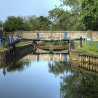 Buy canvas prints of Hoe Mill Lock by Diana Mower