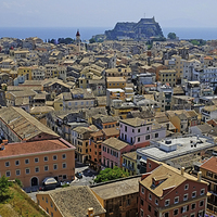 Buy canvas prints of Corfu Old Town by Diana Mower