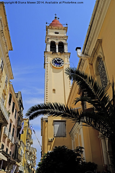 Corfu Old Town Picture Board by Diana Mower