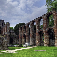 Buy canvas prints of St Botolphs Priory  by Diana Mower