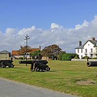 Buy canvas prints of  Southwold Cannon by Diana Mower