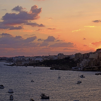 Buy canvas prints of  Sunrise in Malta by Diana Mower