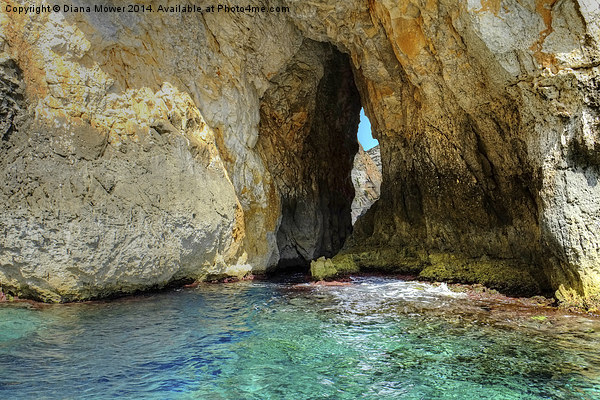  Blue Grotto Malta Picture Board by Diana Mower