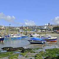 Buy canvas prints of  Newquay Harbour  by Diana Mower