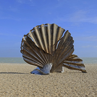 Buy canvas prints of  Aldeburgh Scallop by Diana Mower