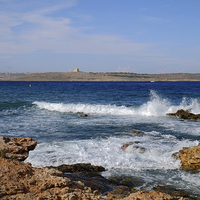 Buy canvas prints of  Comino View by Diana Mower