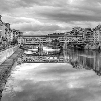 Buy canvas prints of  Ponte Vecchio by Diana Mower