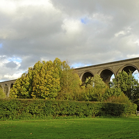 Buy canvas prints of Chappel Viaduct  by Diana Mower