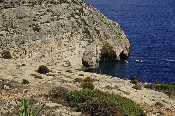  Blue Grotto Malta Picture Board by Diana Mower