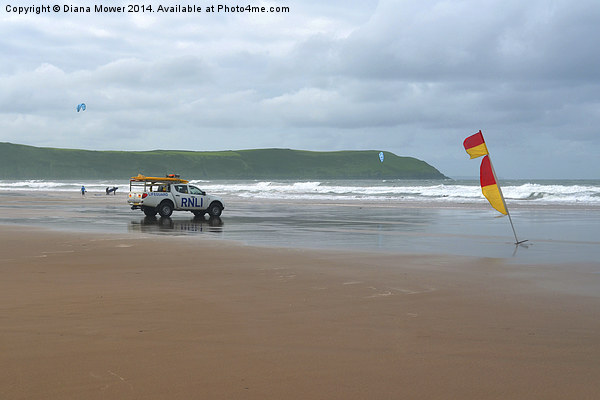 Woolacombe  Lifeguards Devon Picture Board by Diana Mower