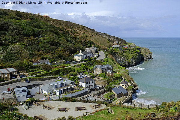  Trevaunance Cove Picture Board by Diana Mower