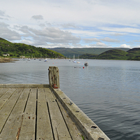 Buy canvas prints of  Dunoon Pier by Diana Mower