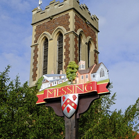 Buy canvas prints of Messing village sign  by Diana Mower