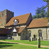 Buy canvas prints of  St Peters Boxted by Diana Mower