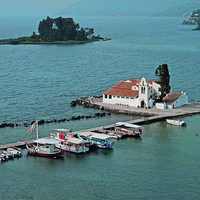 Buy canvas prints of Monastery and Mouse Island  by Diana Mower