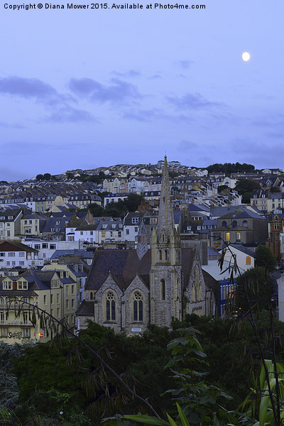  Ilfracombe at dusk Picture Board by Diana Mower