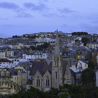 Buy canvas prints of  Ilfracombe at dusk by Diana Mower