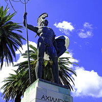 Buy canvas prints of  Statue of Achilles  by Diana Mower