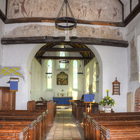 Buy canvas prints of  Fairstead Church interior by Diana Mower