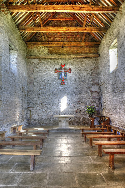 St Peter’s Chapel interior Canvas Print by Diana Mower