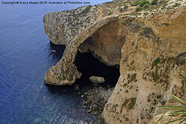  Blue Grotto cave Malta Picture Board by Diana Mower