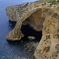 Buy canvas prints of  Blue Grotto cave Malta by Diana Mower
