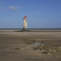Buy canvas prints of  Talacre Lighthouse by Diana Mower