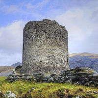 Buy canvas prints of  Dolbadarn Castle by Diana Mower