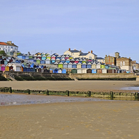 Buy canvas prints of  Walton beach Essex by Diana Mower